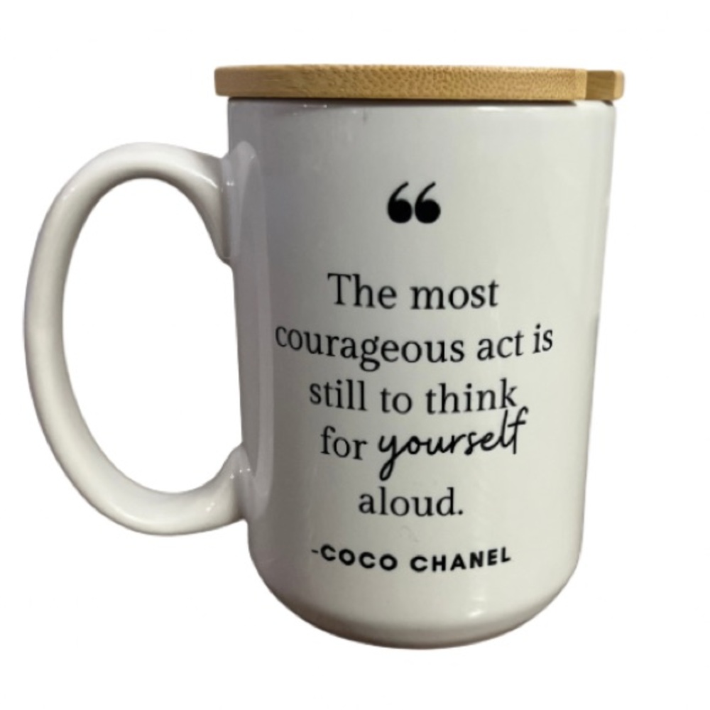 Handcrafted CHANEL Quote Motivational Luxury Coffee Mug